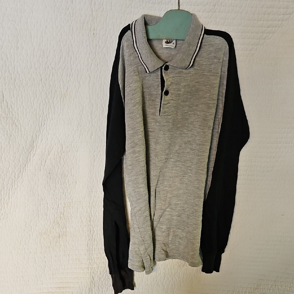 Vintage Three Dots Gray and Black Knitwear